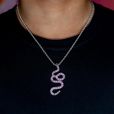 Iced Out Purple Snake · male-model