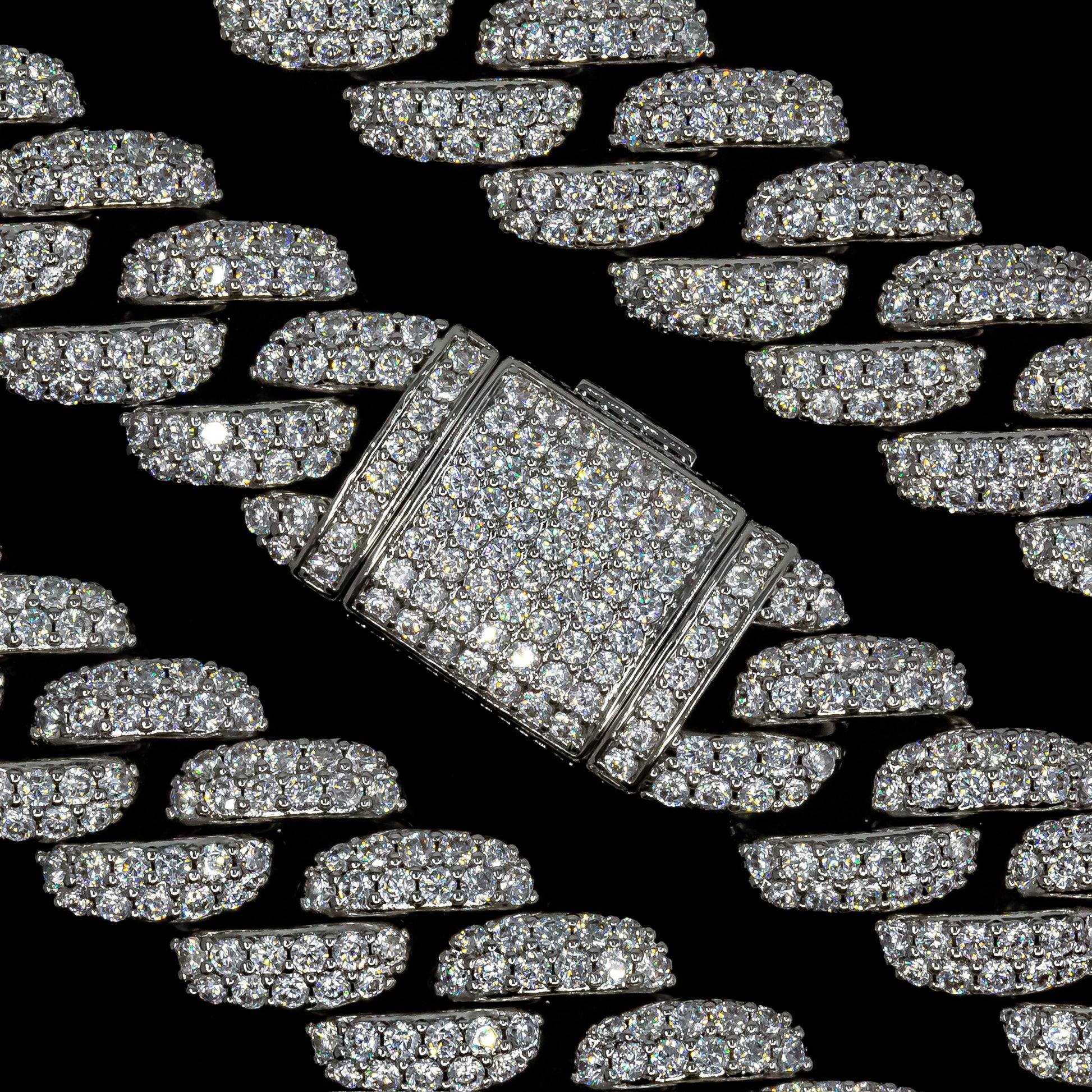 18mm Flower Set Cuban Link Chain