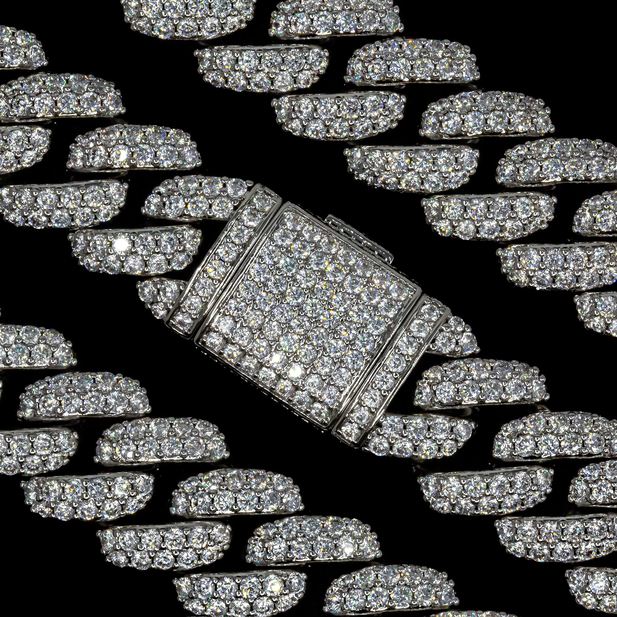 18mm Flower Set Cuban Link Chain