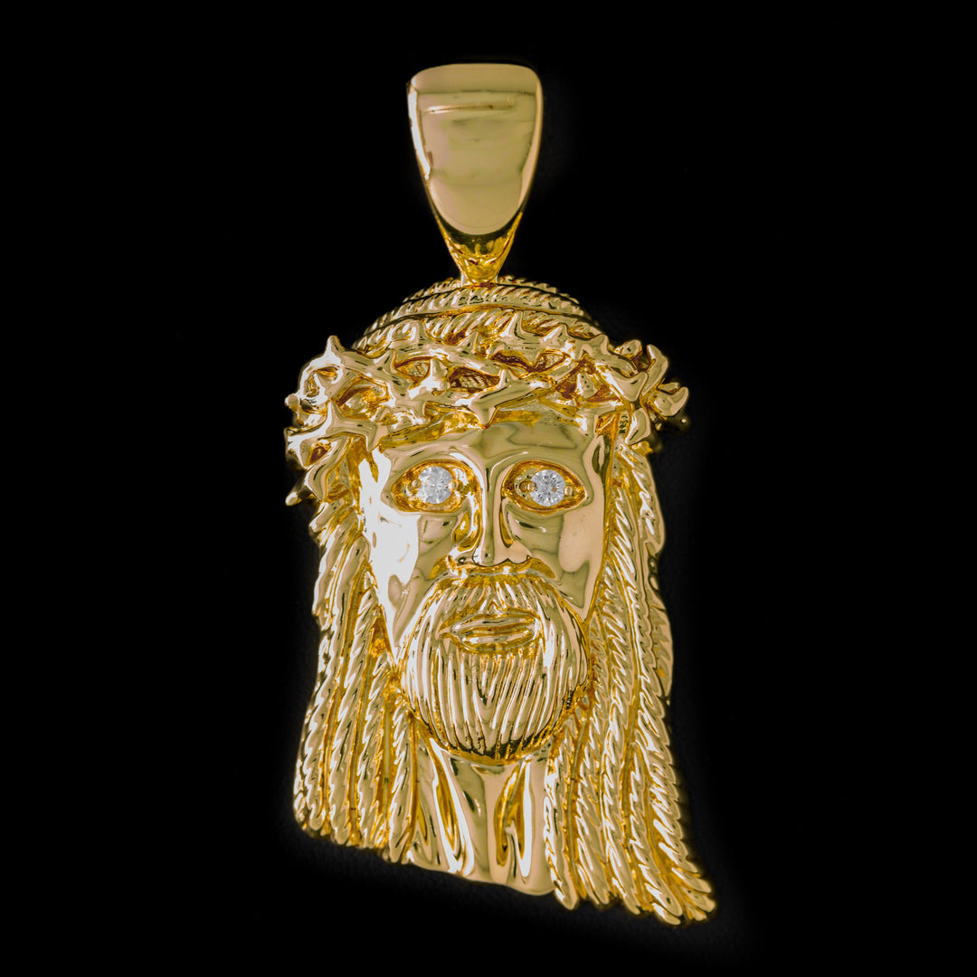 Plain Jesus in Yellow Gold in 18K Yellow Gold | SKRT® · male-model