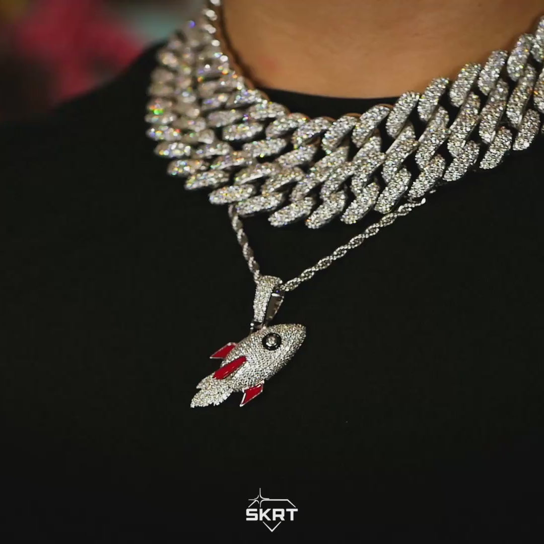 Diamond Rocket in 18K White Gold