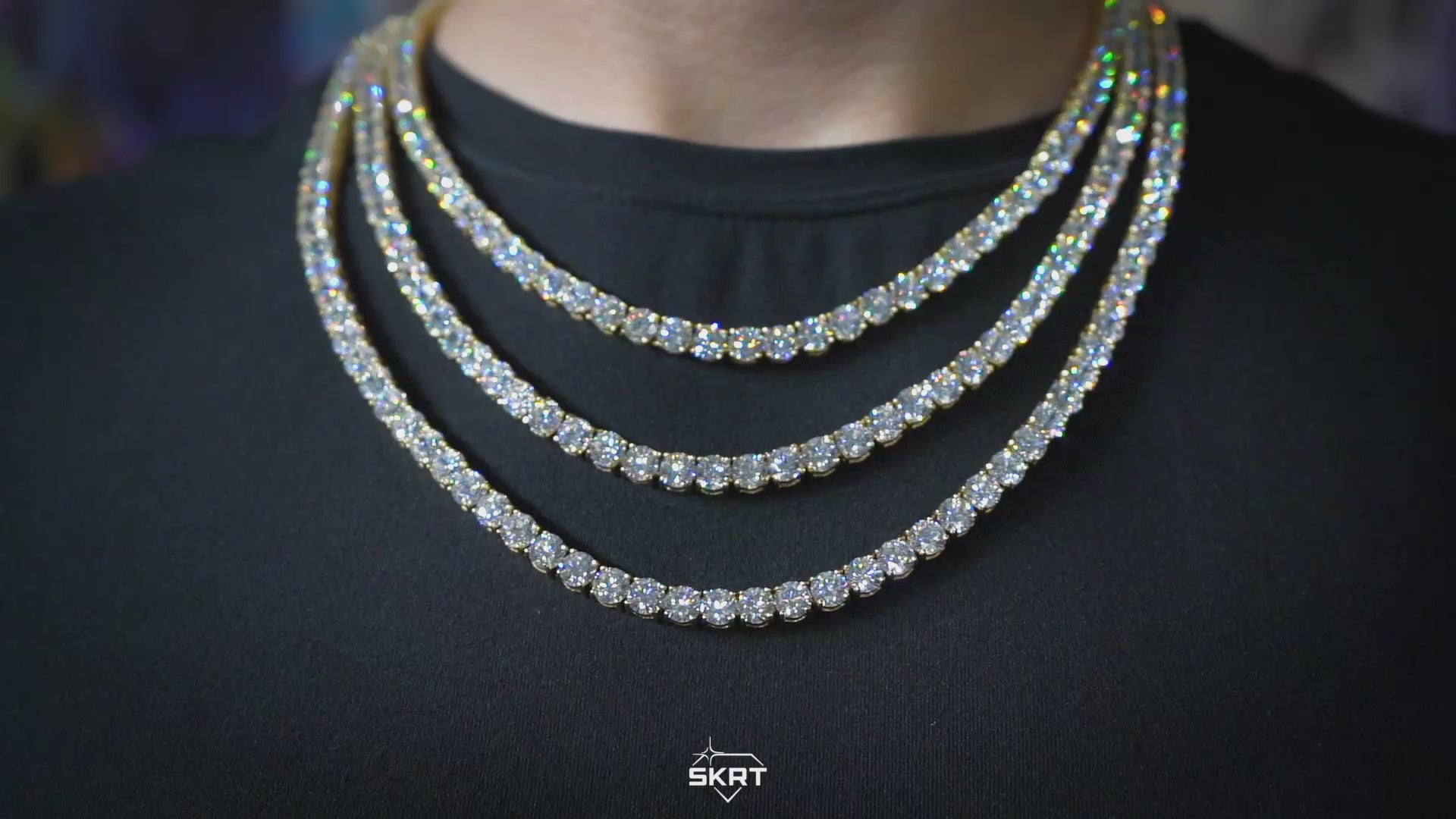 6mm Tennis Chain in 18K Yellow Gold