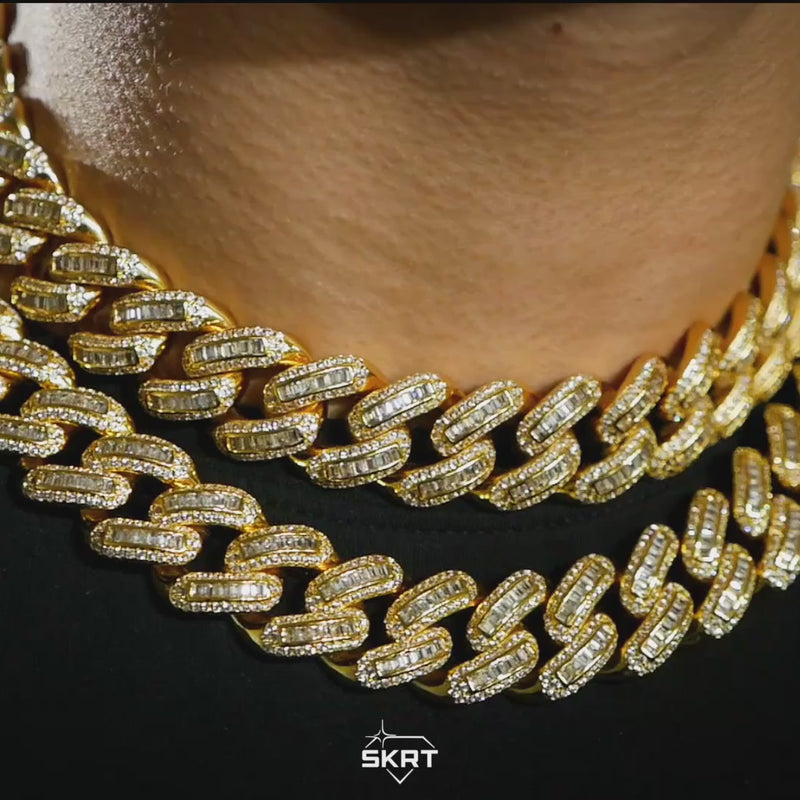 18mm Bugatti Link Chain in 18K Yellow Gold