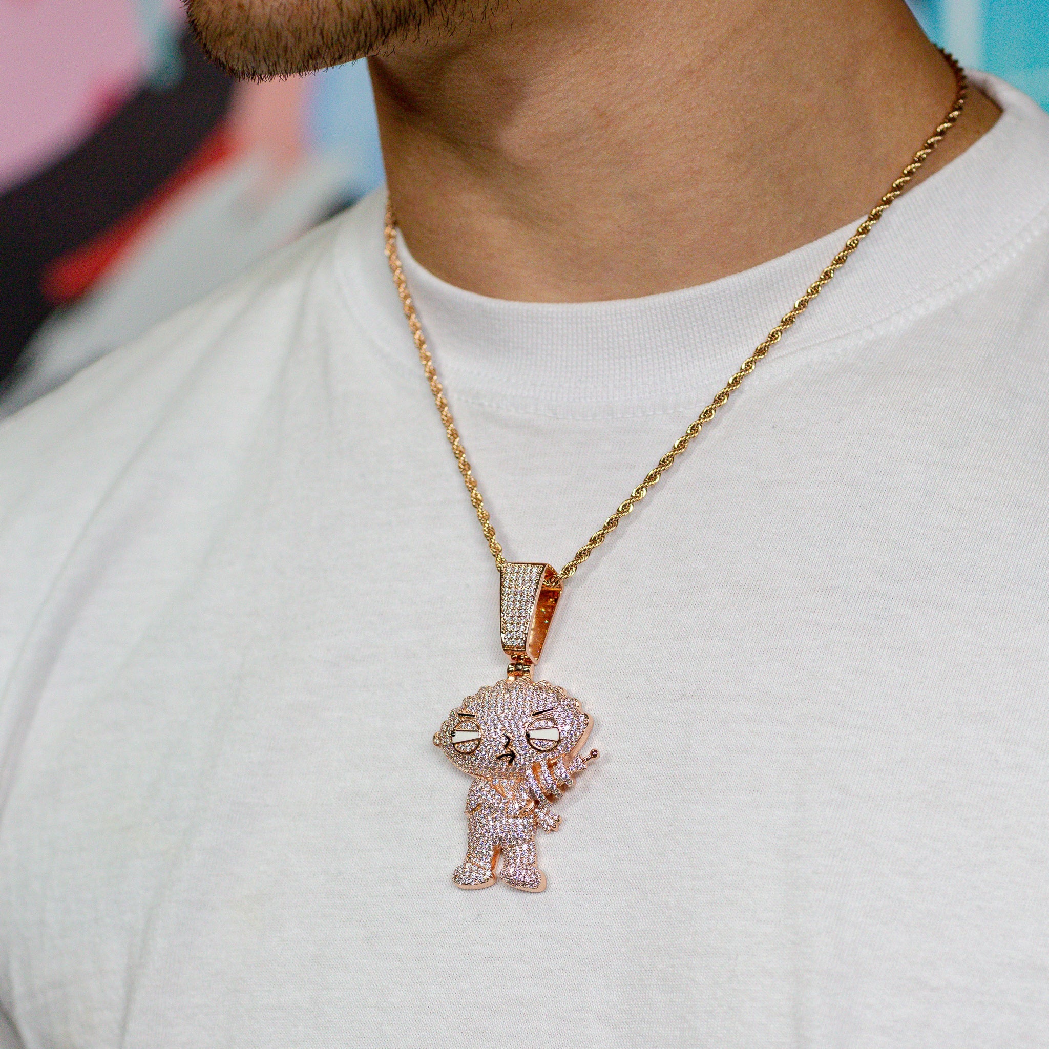 Iced Out Stewie Pendant