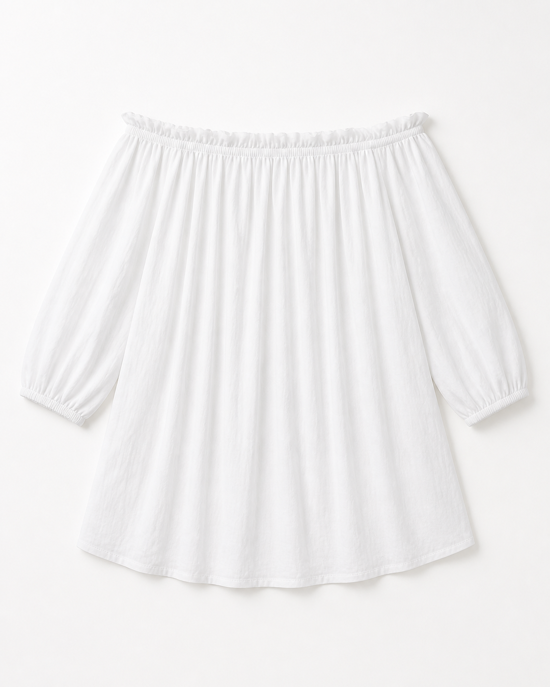 White Off-Shoulder Beach Cover-Up Dress