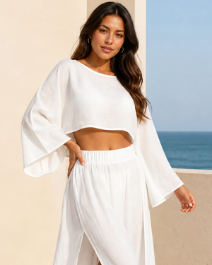 White Crop Top