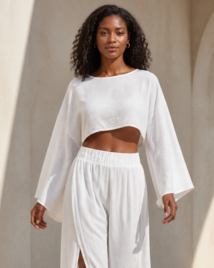 White Crop Top