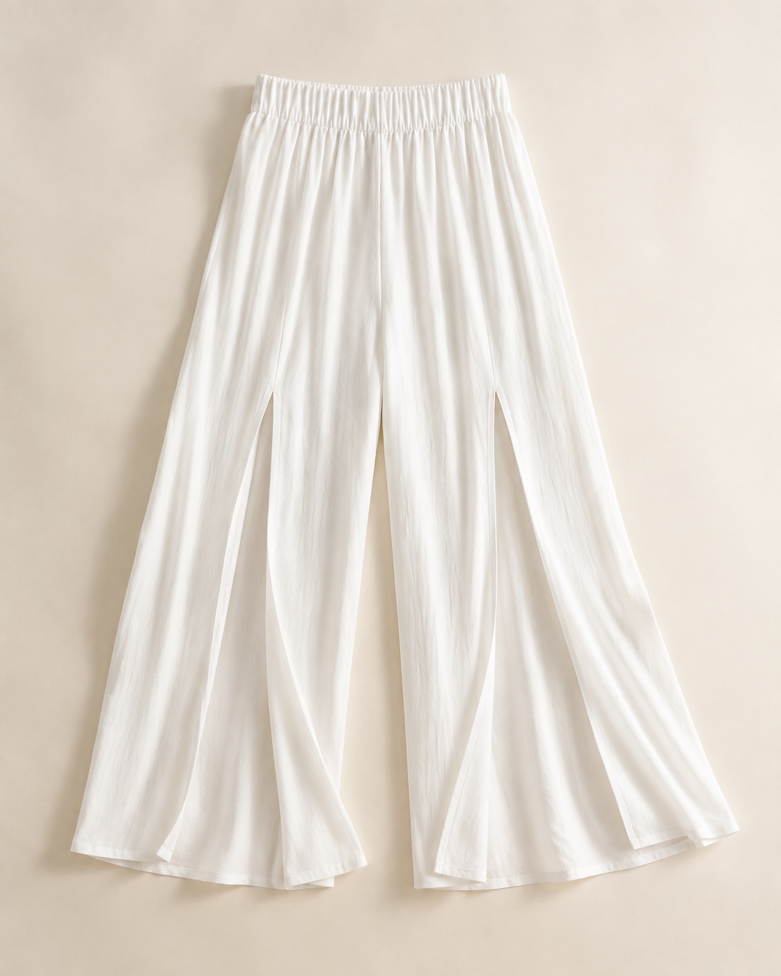 White Wide-Leg Pants