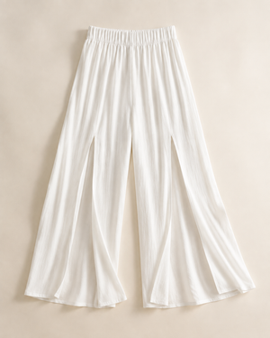 White Wide-Leg Pants