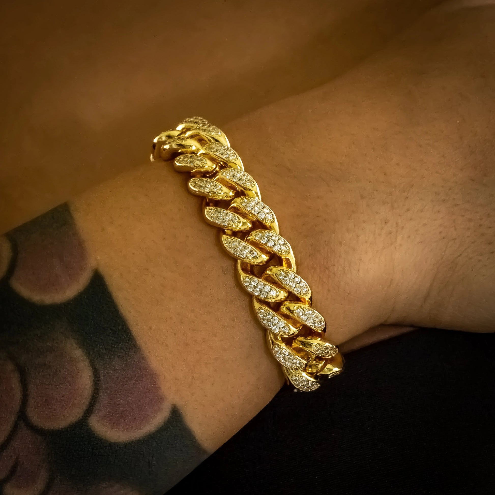 12mm Diamond Cuban Link Bracelet